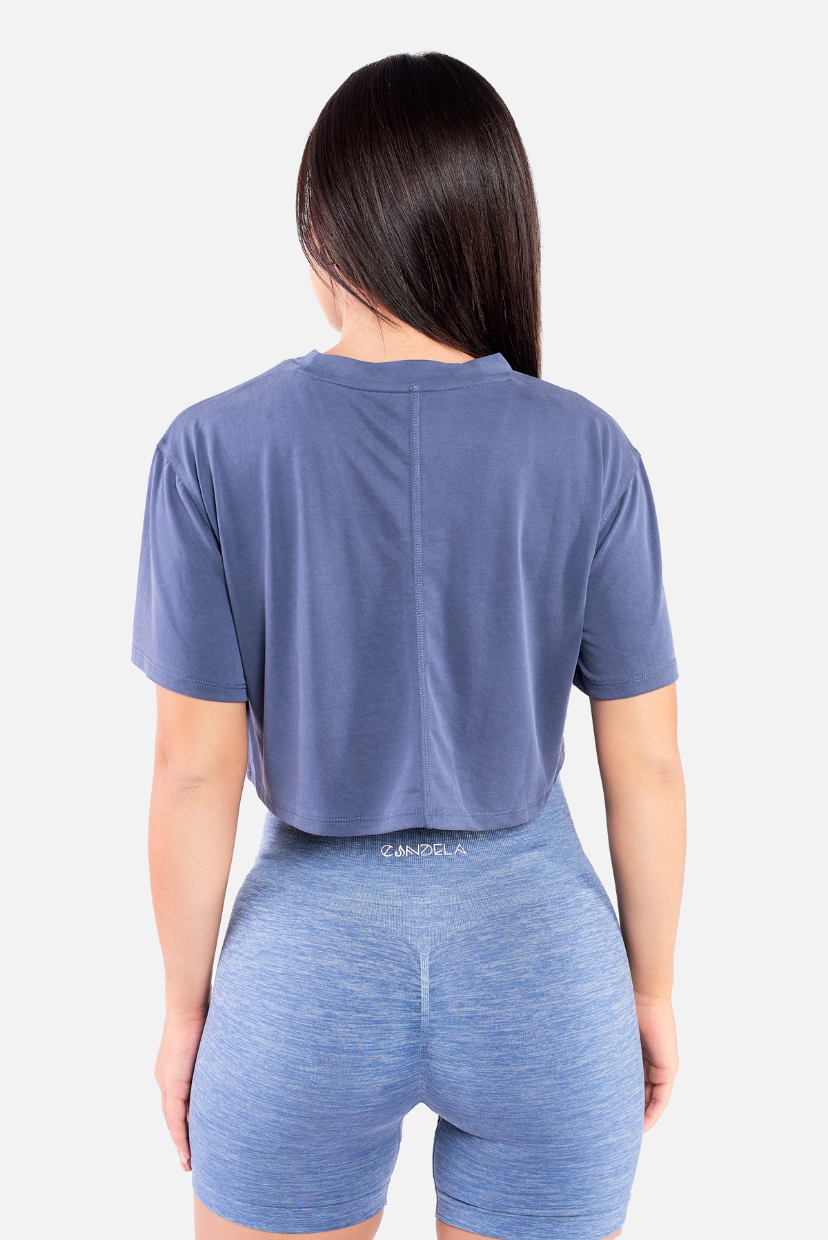 BLUE CROPPED TEE