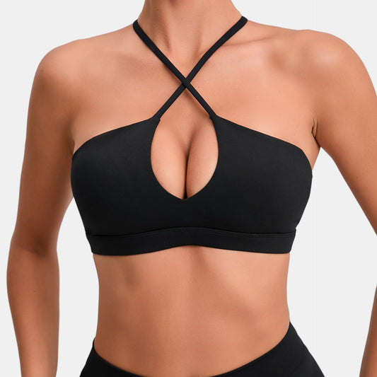 BLACK V-NECK BRA