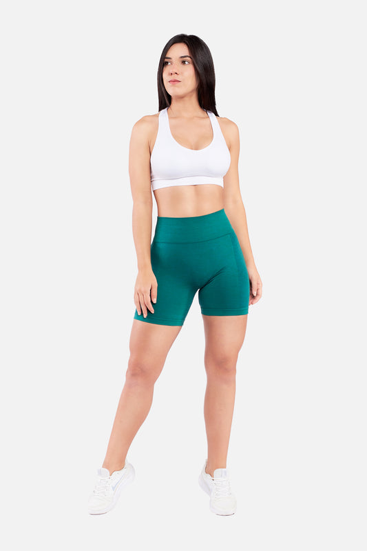 EMERALD SEAMLESS SCRUNCH SHORTS