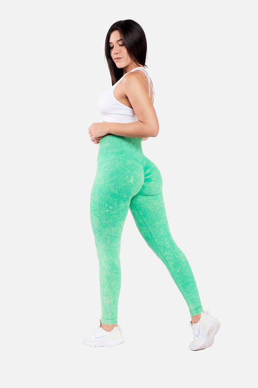 BRIGHT TEAL SCRUNCH LEGGINGS